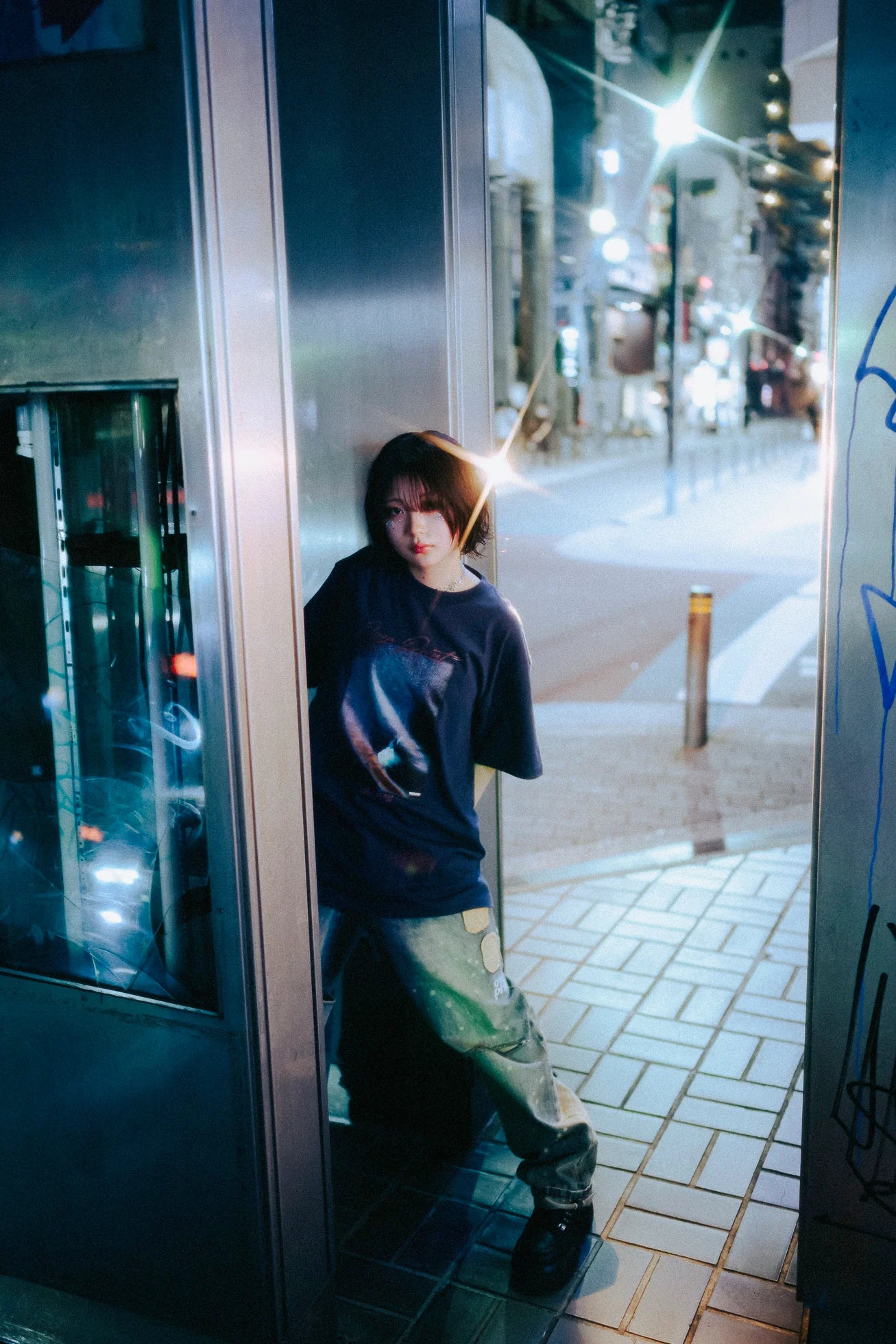 Over Print LIGHT FLOW Photo Tee