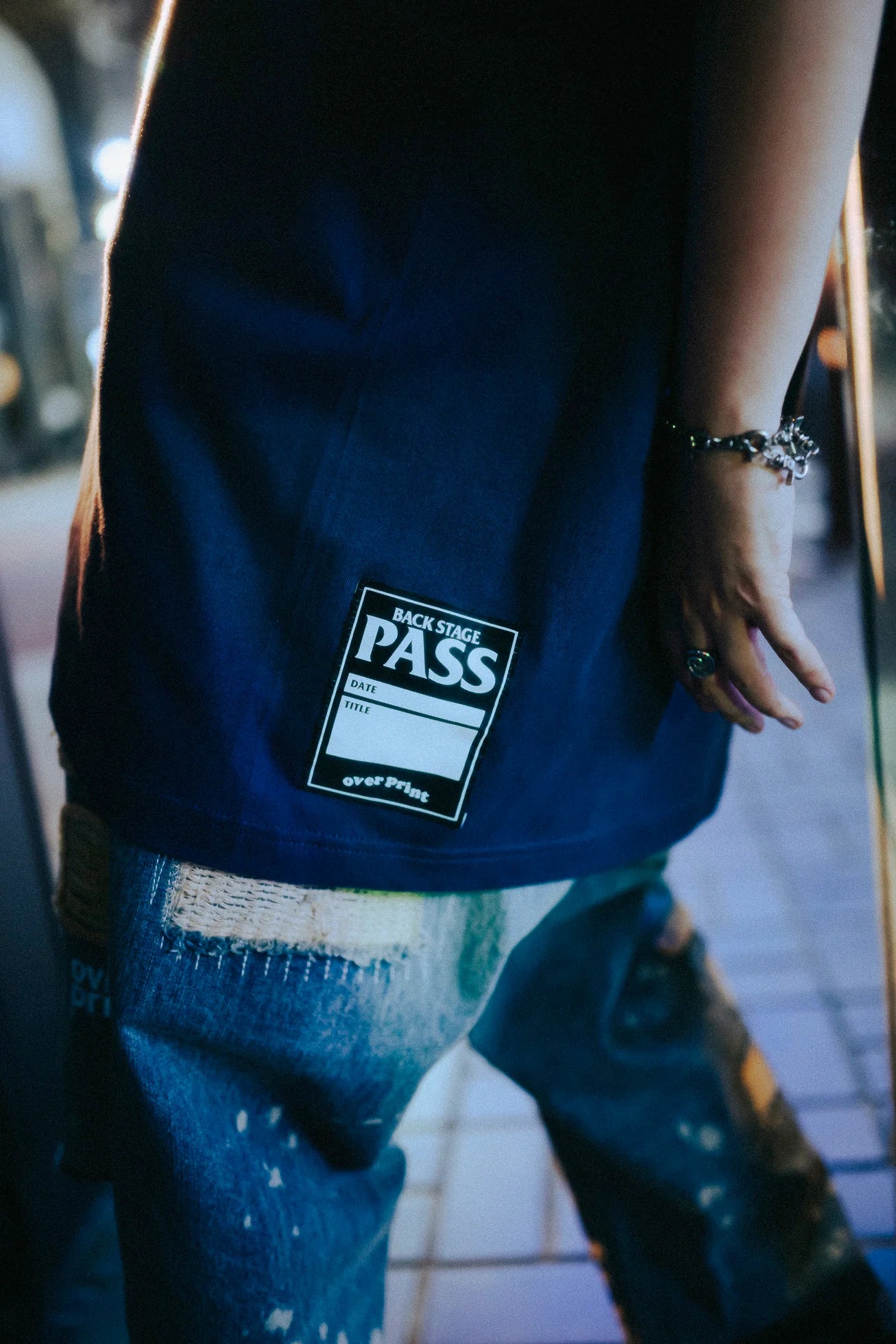 Over Print LIGHT FLOW Photo Tee