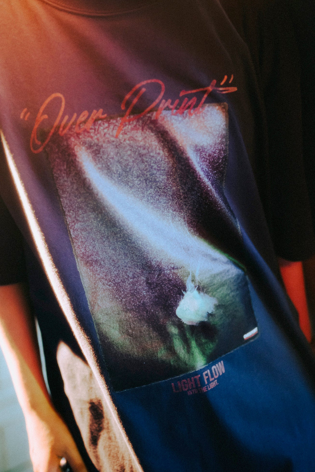 Over Print LIGHT FLOW Photo Tee