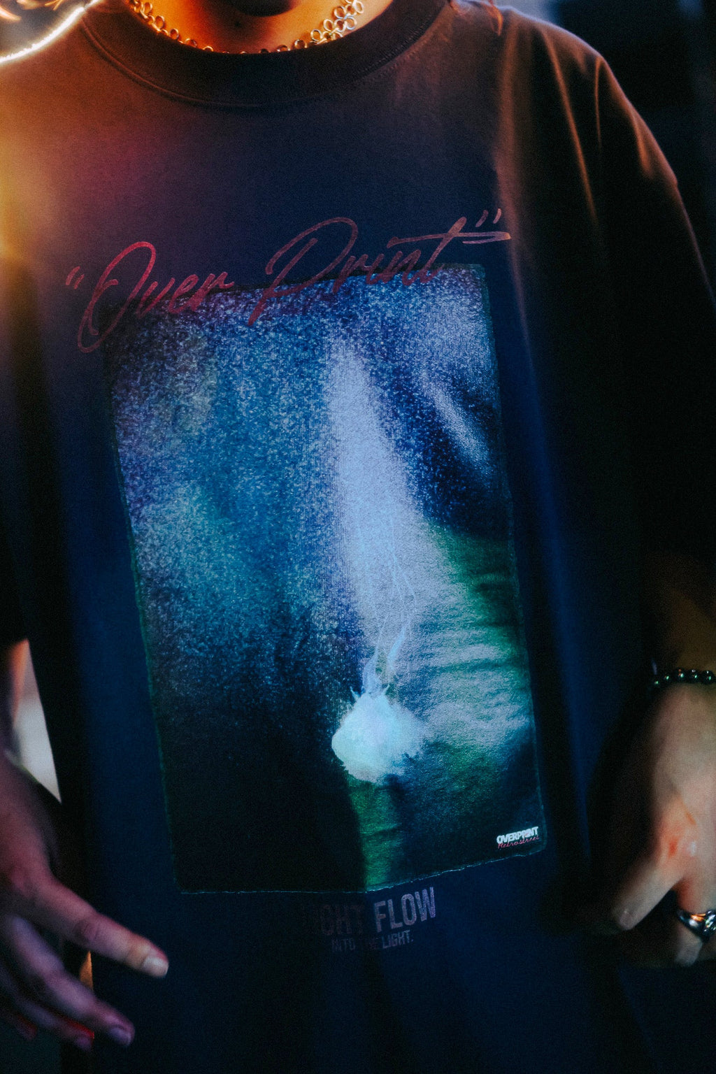Over Print LIGHT FLOW Photo Tee