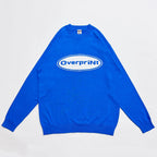 Over Print - OVAL cotton knit - Blue