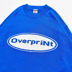 Over Print - OVAL cotton knit - Blue