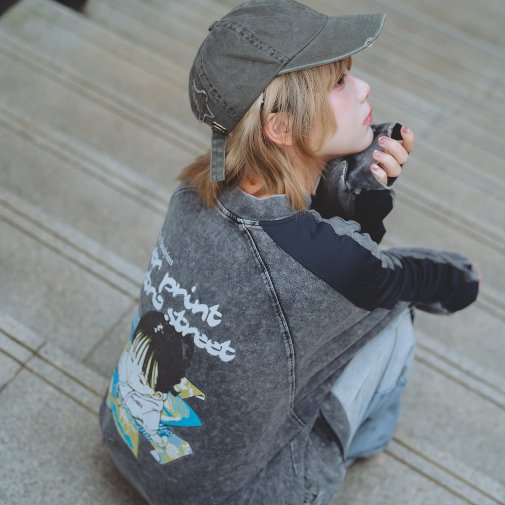 Over Print - pigment Rebirth cotton jacket_yinhao_limited
