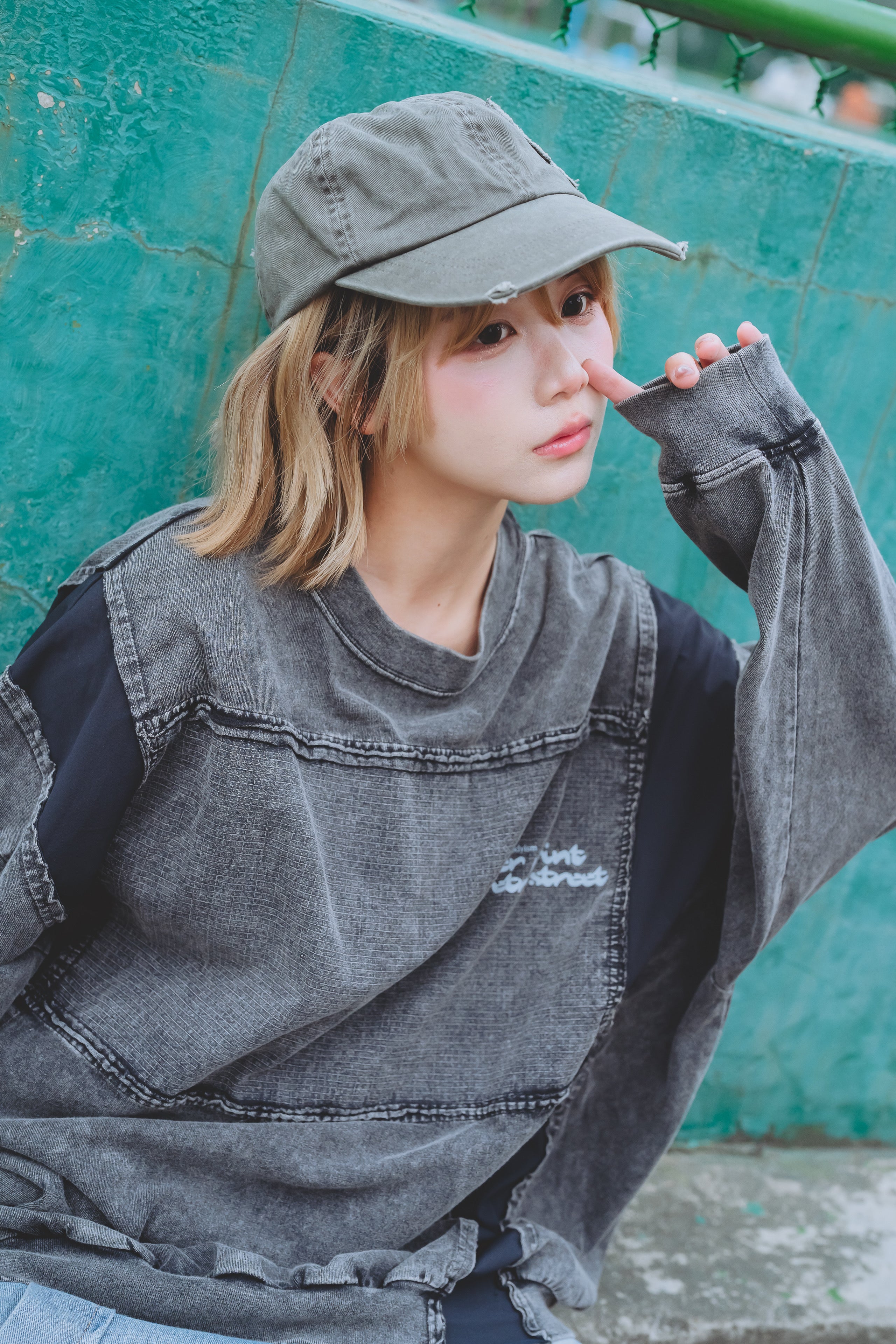 Over Print - pigment Rebirth LS Tee_yinhao_limited