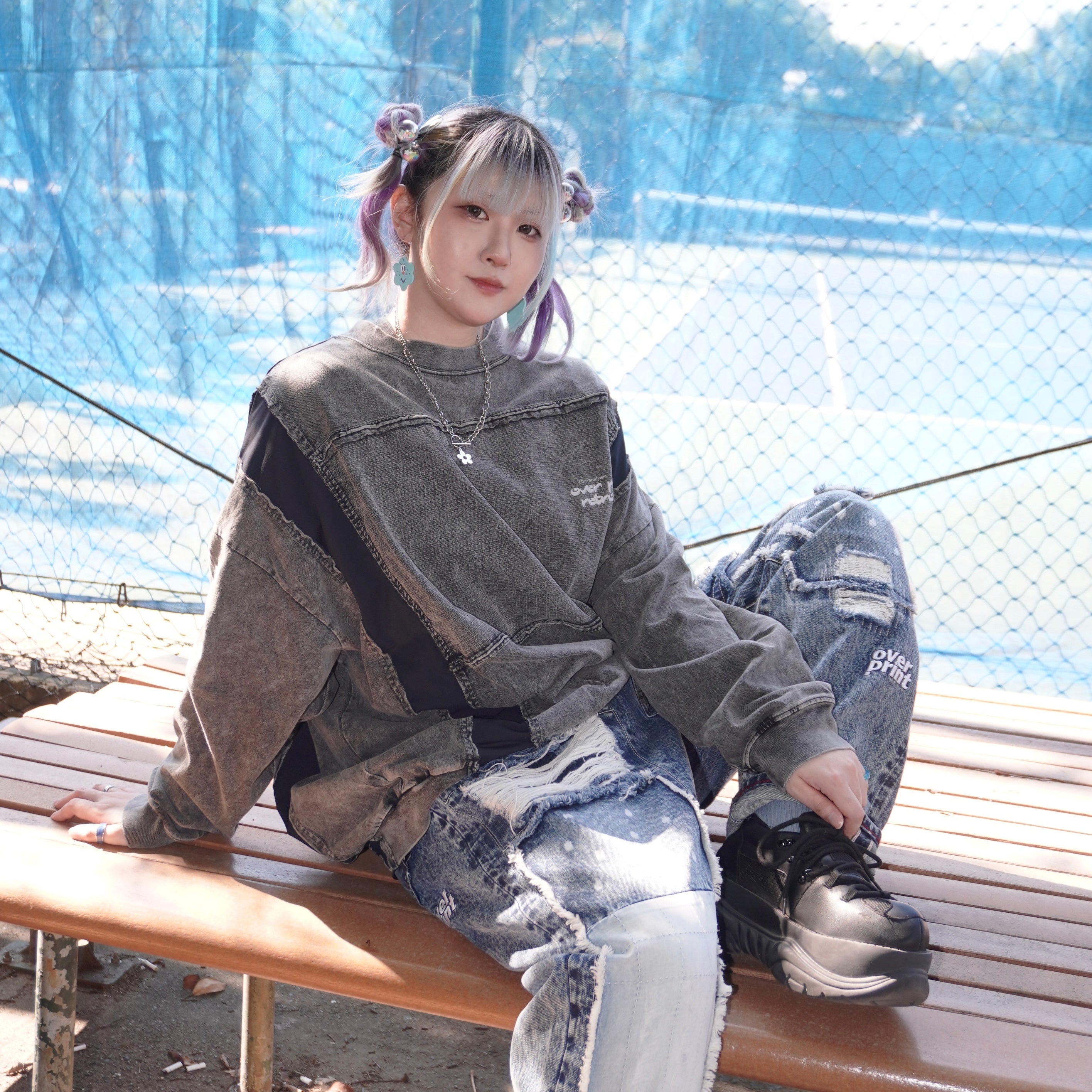 Over Print - pigment Rebirth LS Tee_yinhao_limited