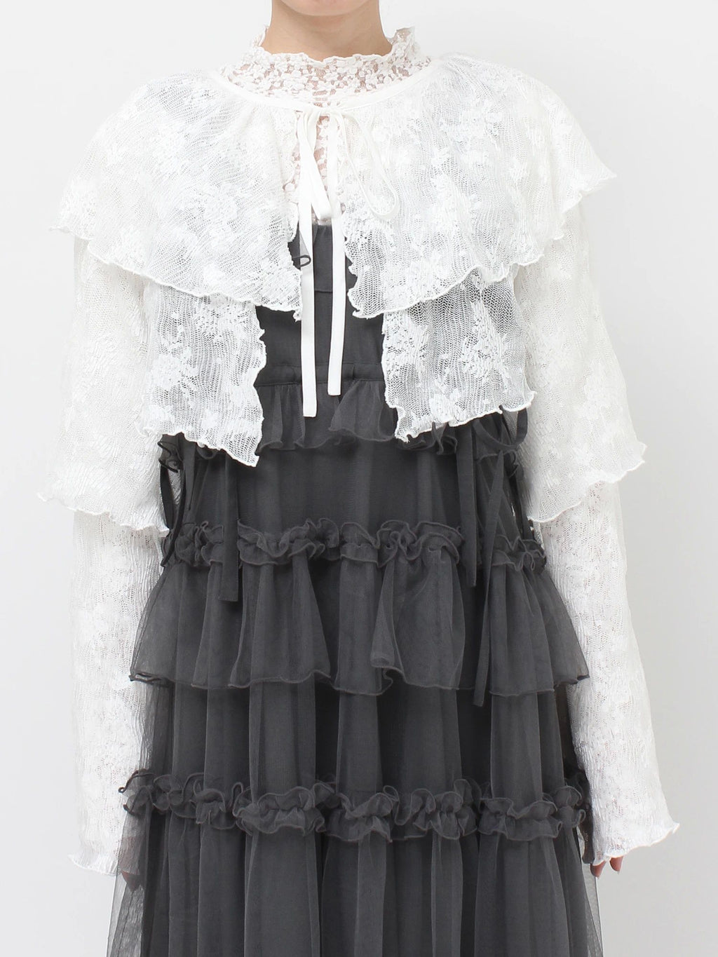 merry jenny｜Lace Tiered Bolero