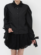 merry jenny｜Ribbon Patch Blouse