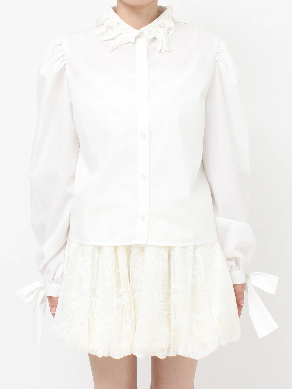merry jenny｜Ribbon Patch Blouse