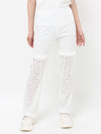 merry jenny｜[2way] Lace Biker Leggings Pants
