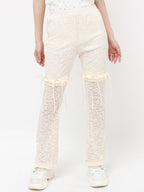 merry jenny｜[2way] Lace Biker Leggings Pants