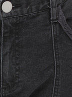 merry jenny｜ribbon slim flare denim pants