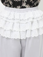merry jenny｜Satin Frill Wide Pants