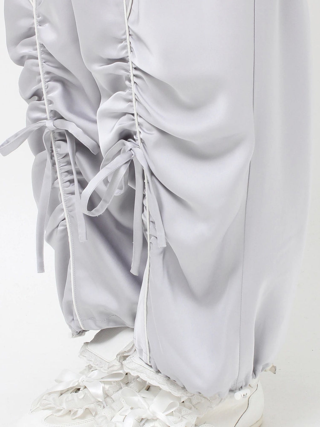 merry jenny｜Satin Frill Wide Pants