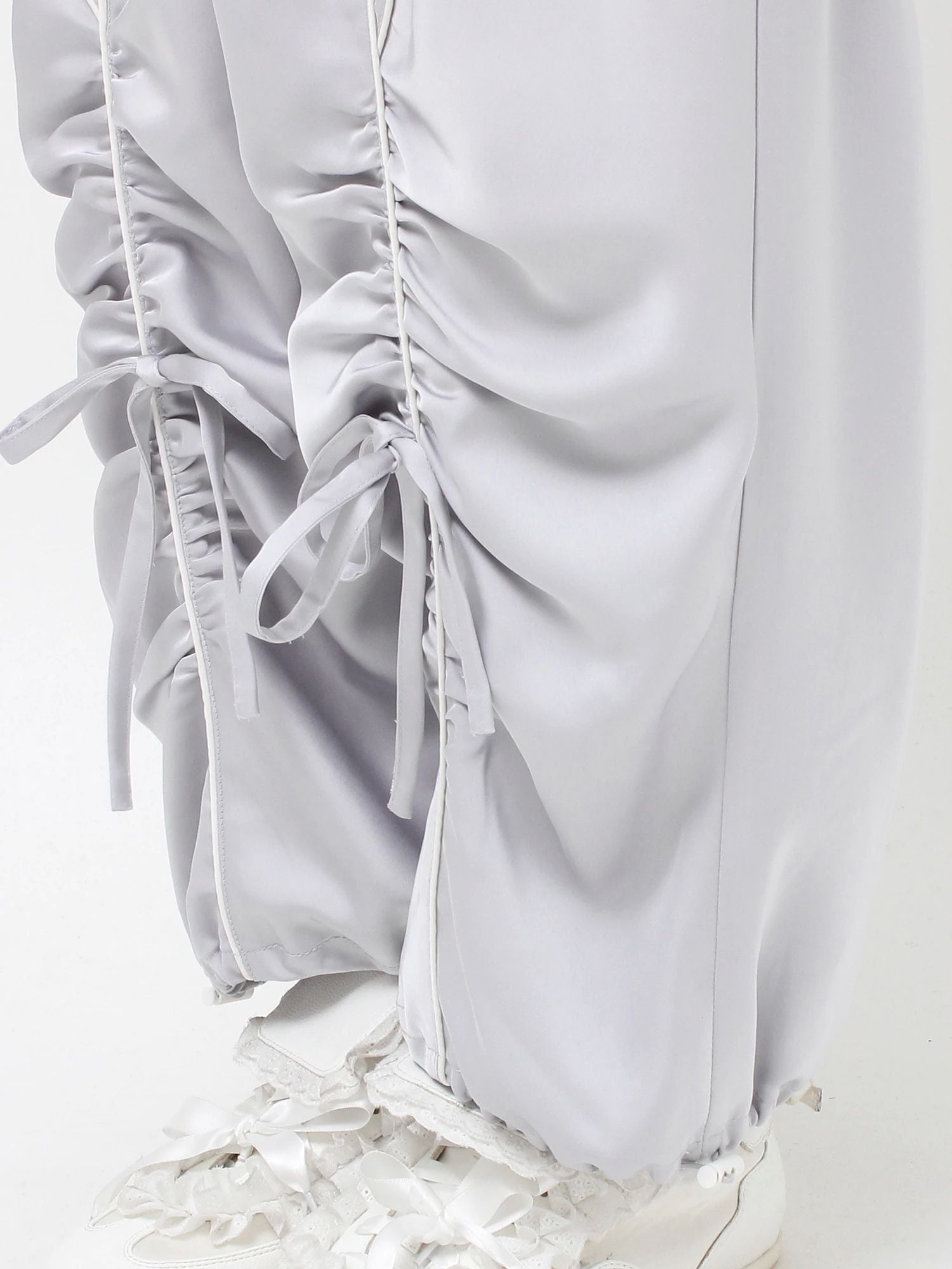 merry jenny｜Satin Frill Wide Pants