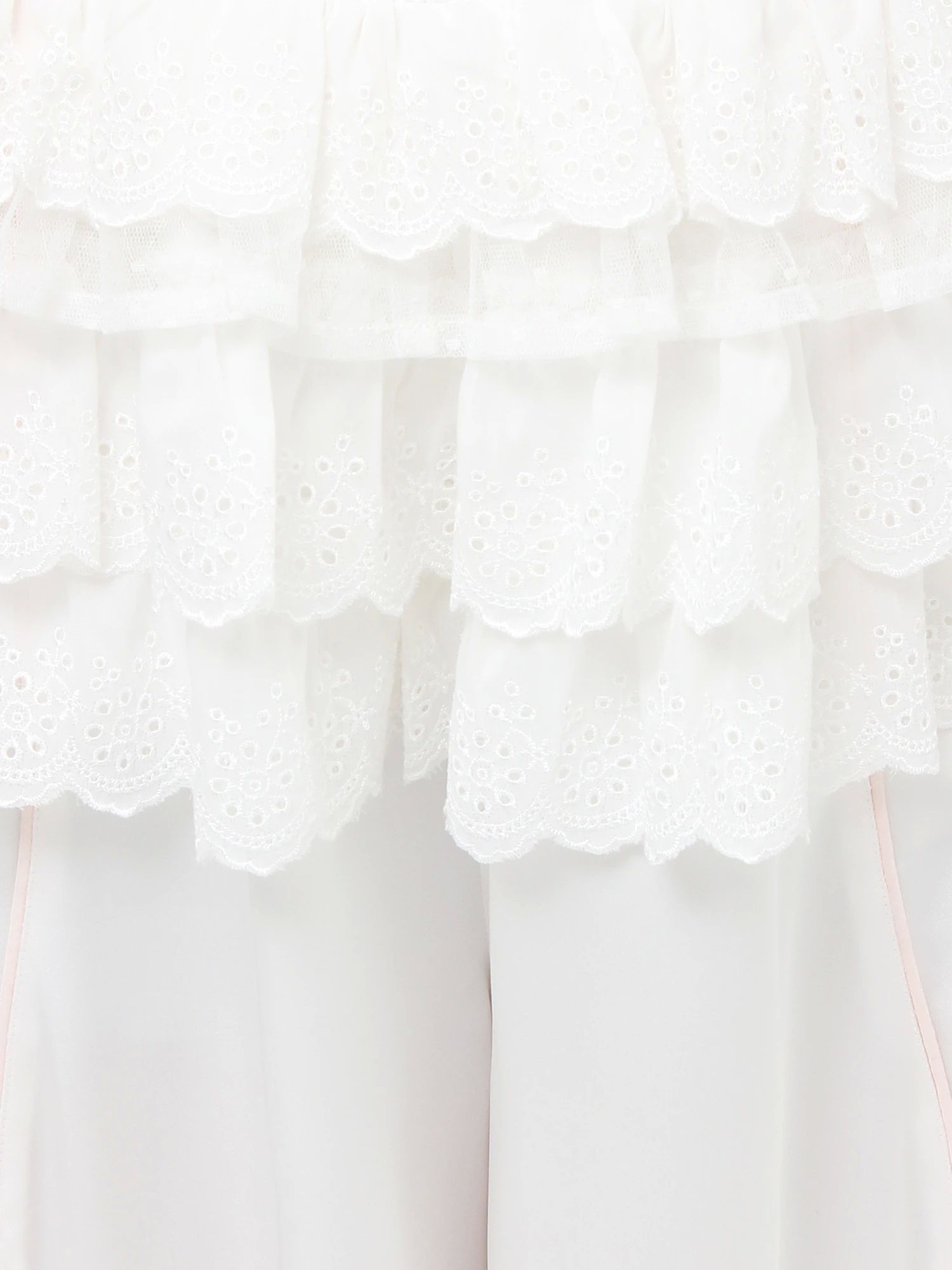 merry jenny｜Satin Frill Wide Pants