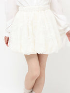 merry jenny｜Lace Balloon Mini Skirt