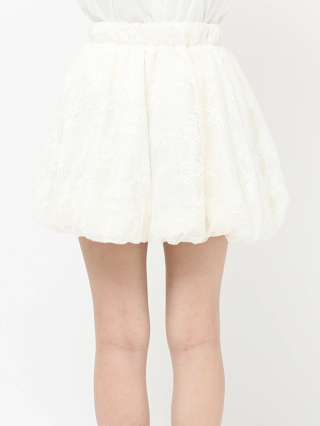 merry jenny｜Lace Balloon Mini Skirt