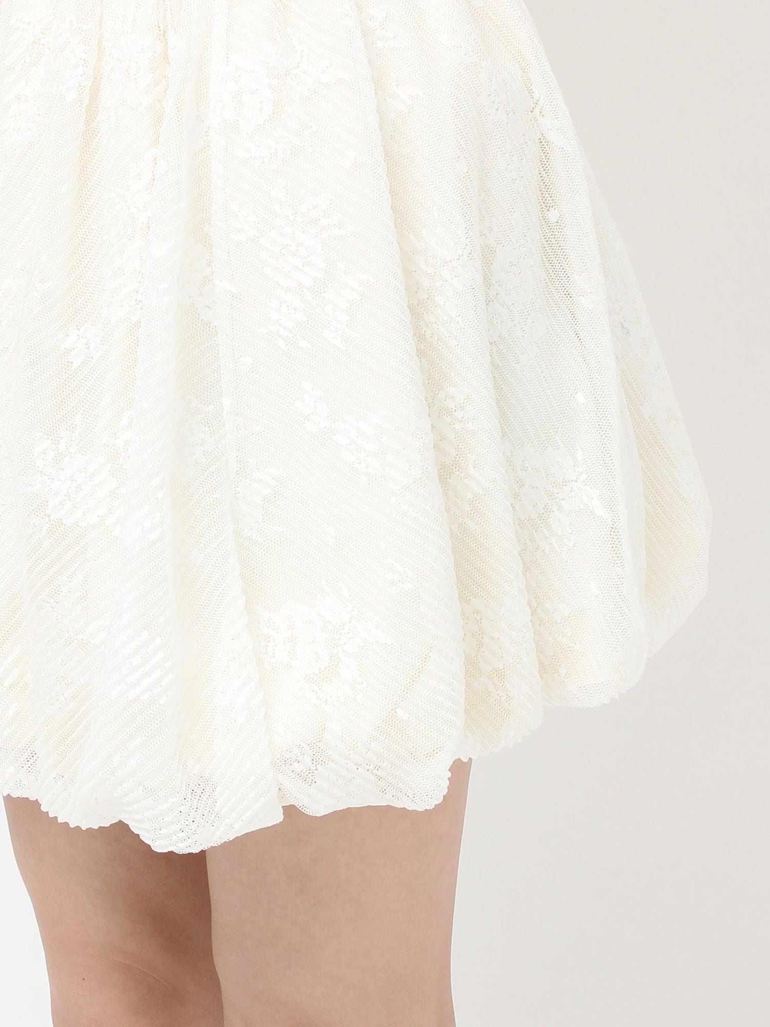 merry jenny｜Lace Balloon Mini Skirt