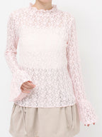 merry jenny｜Flower Lace Top