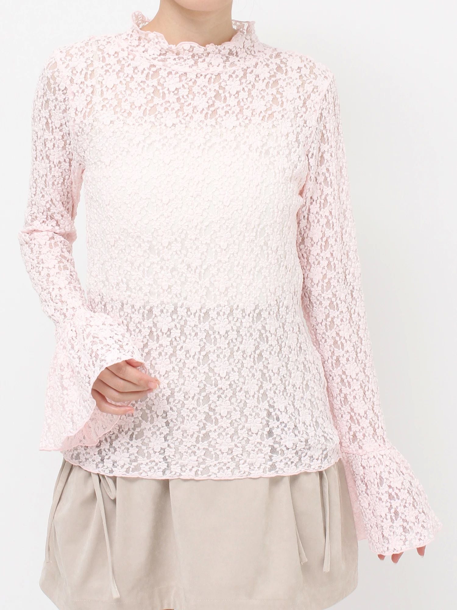 merry jenny｜Flower Lace Top