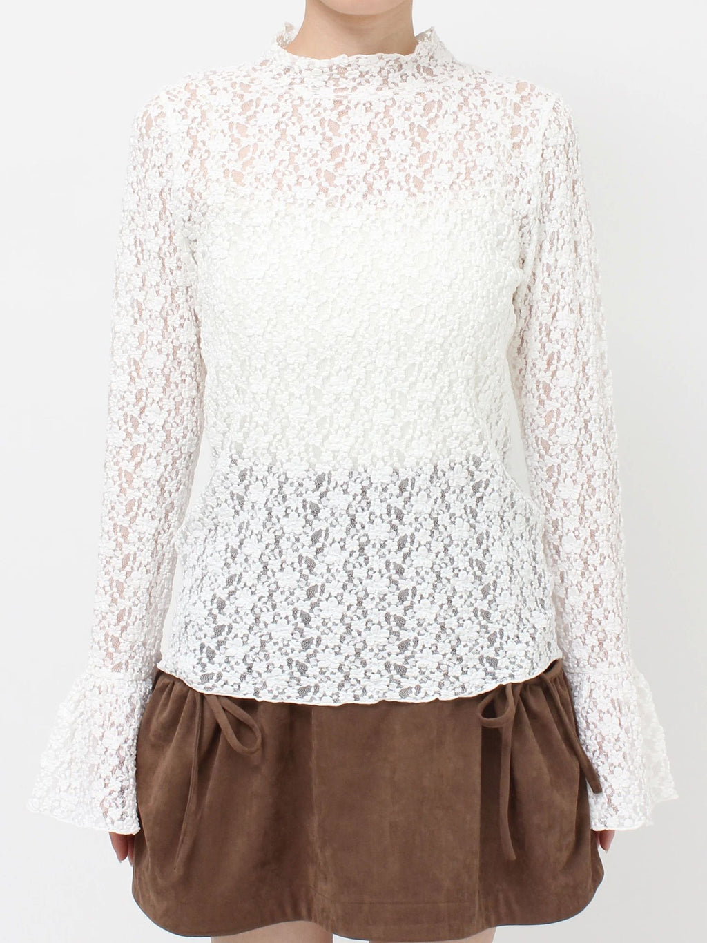 merry jenny｜Flower Lace Top