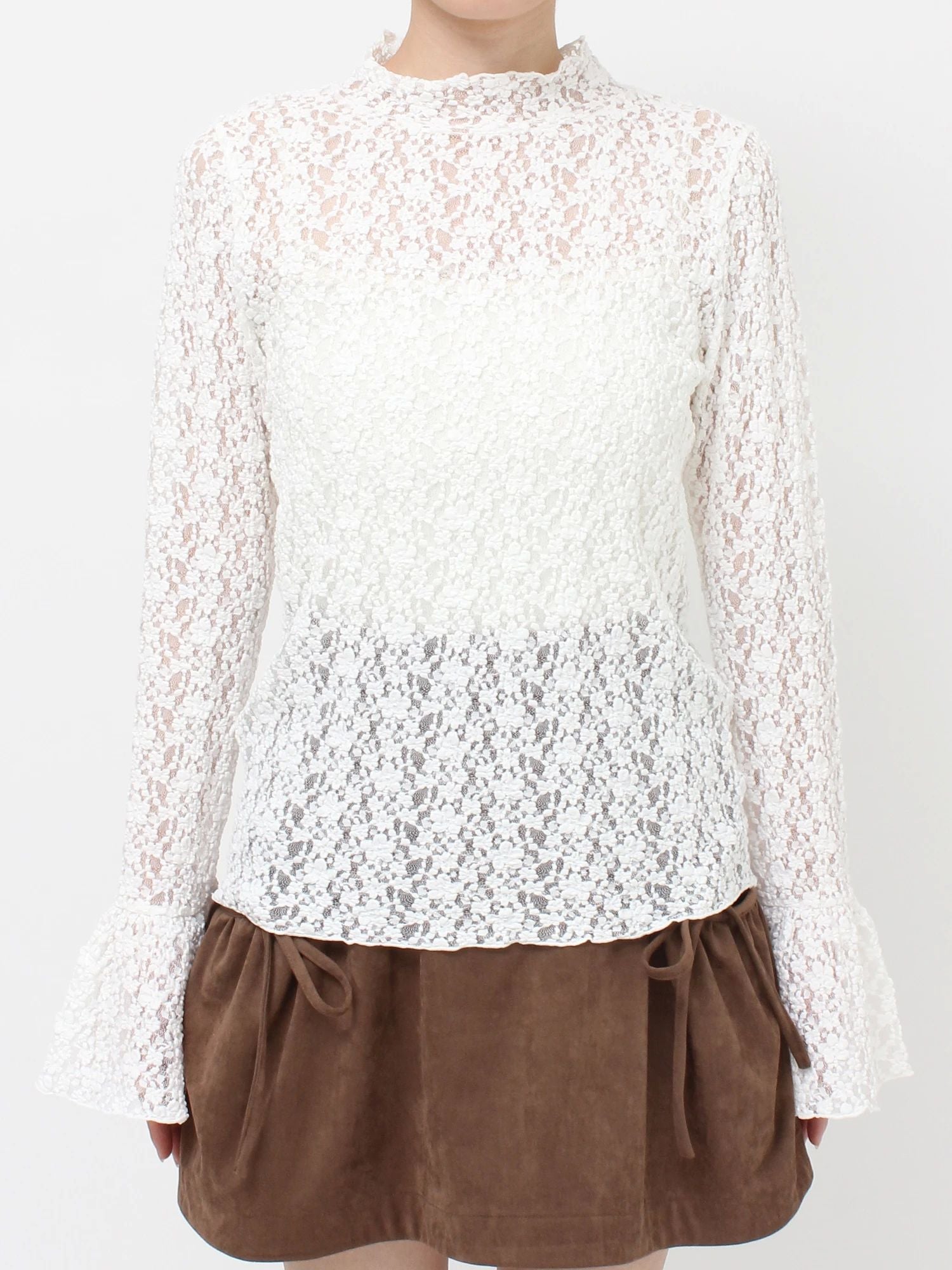 merry jenny｜Flower Lace Top