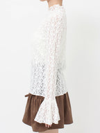 merry jenny｜Flower Lace Top
