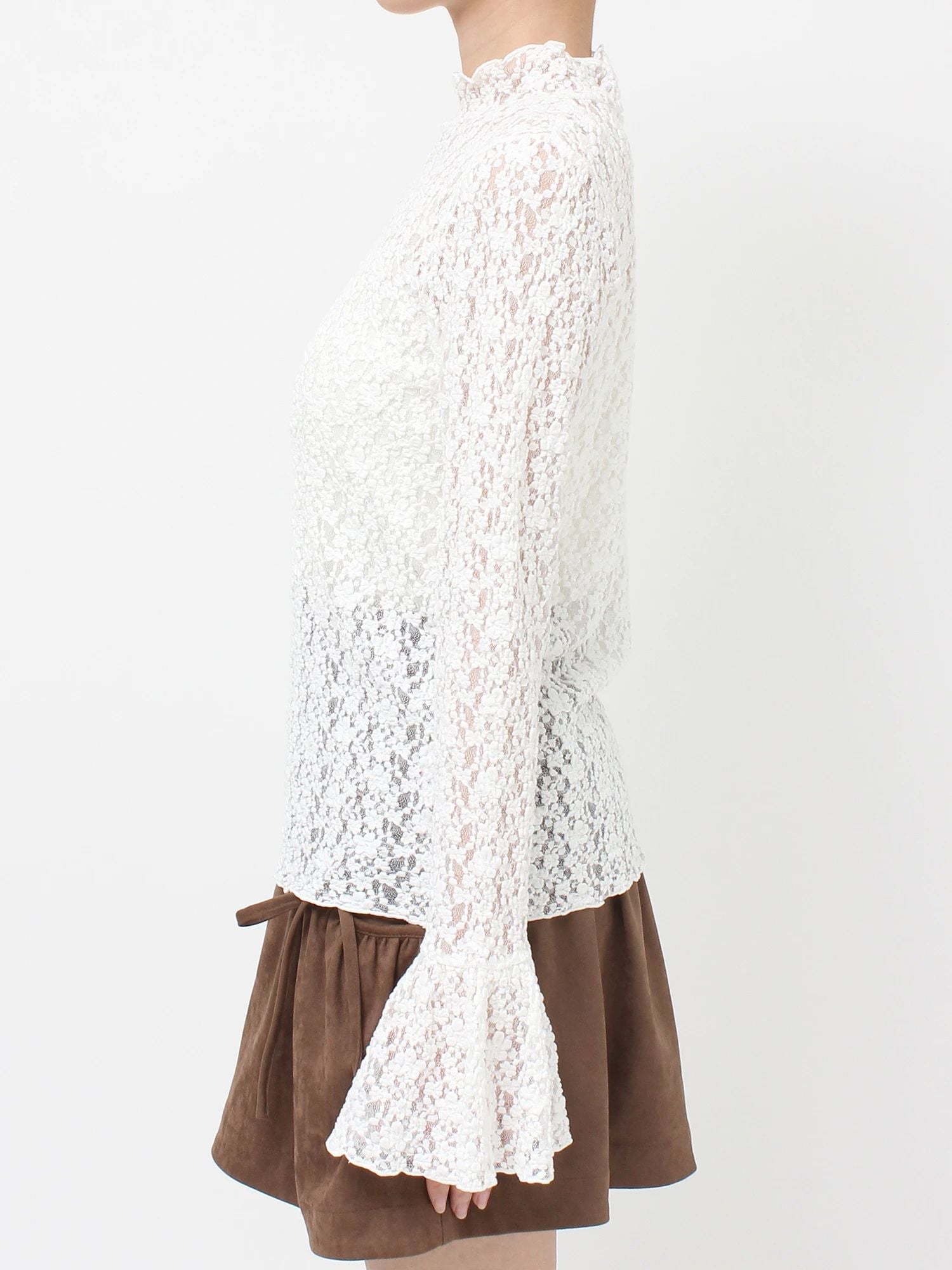 merry jenny｜Flower Lace Top
