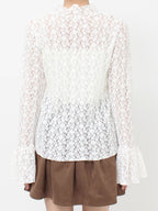 merry jenny｜Flower Lace Top