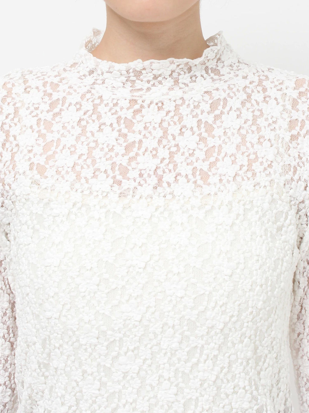 merry jenny｜Flower Lace Top