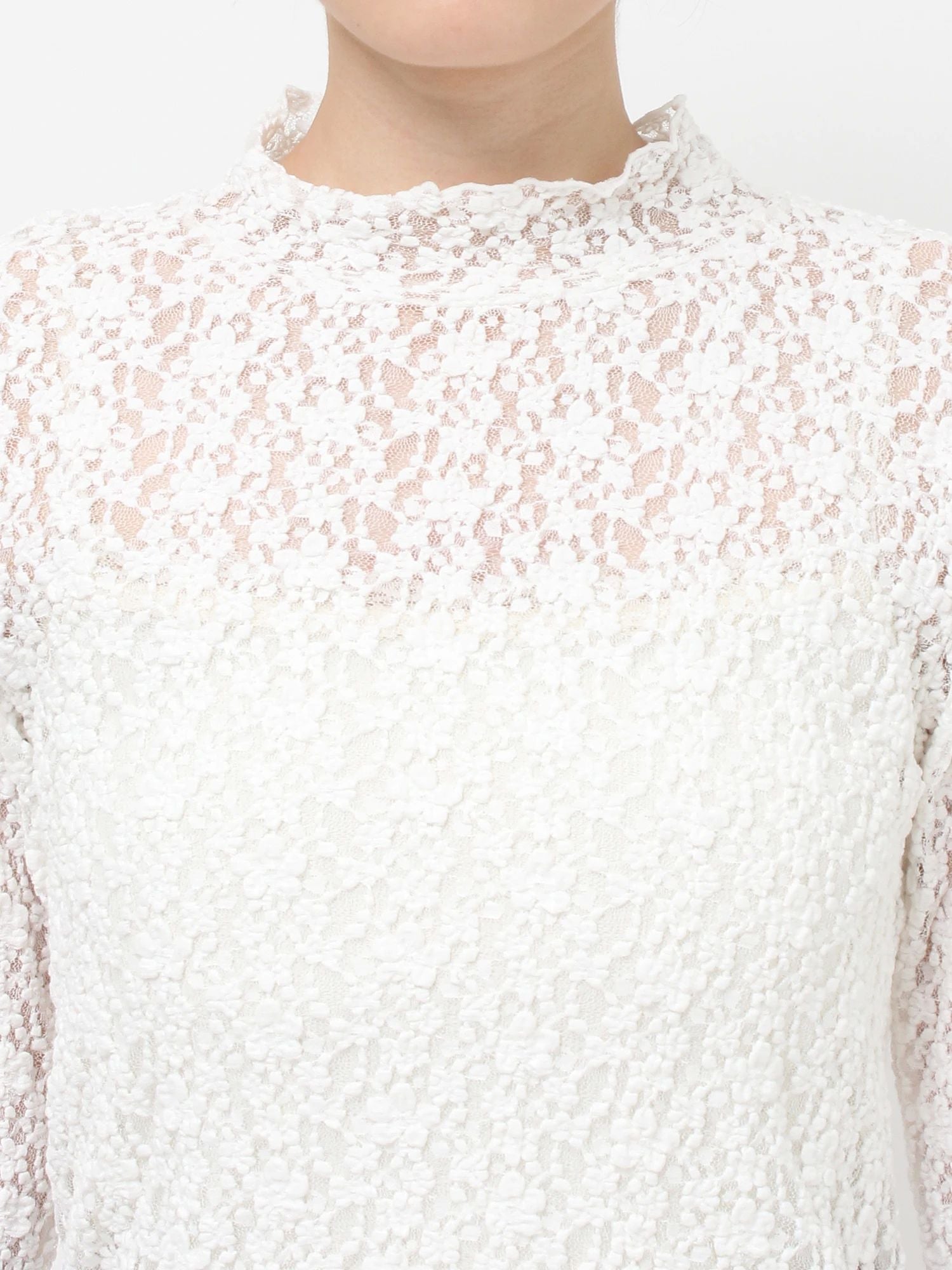 merry jenny｜Flower Lace Top