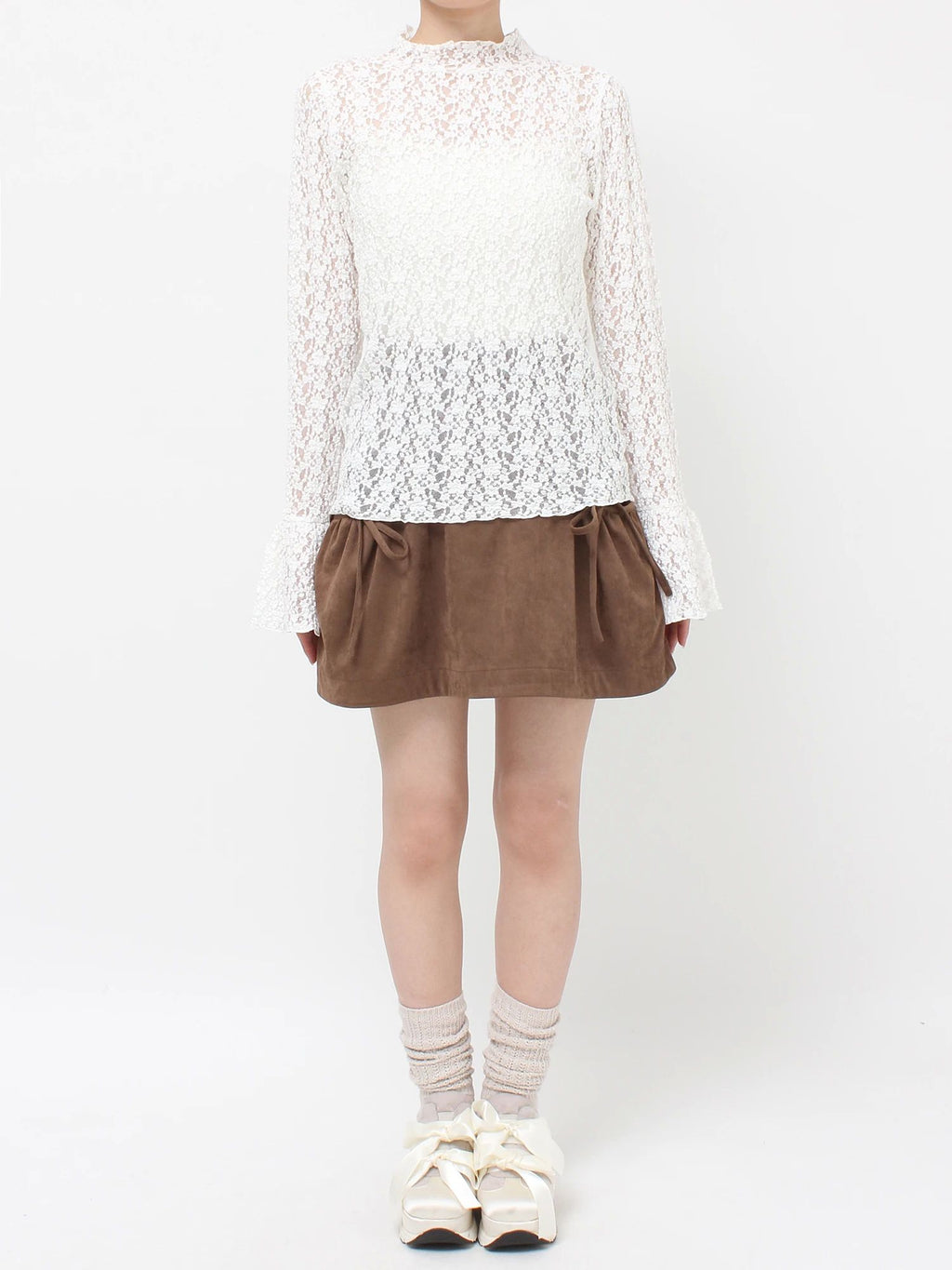 merry jenny｜Flower Lace Top