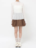 merry jenny｜Flower Lace Top
