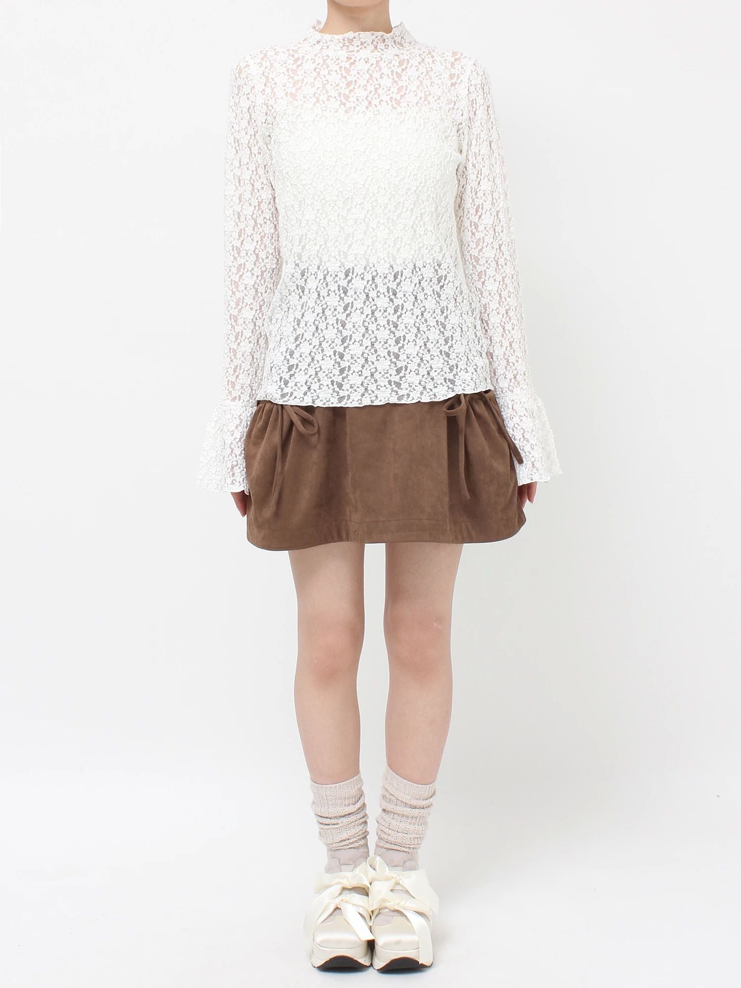 merry jenny｜Flower Lace Top