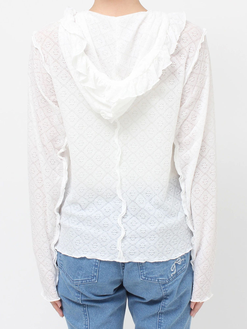 merry jenny｜Hooded Lace Top