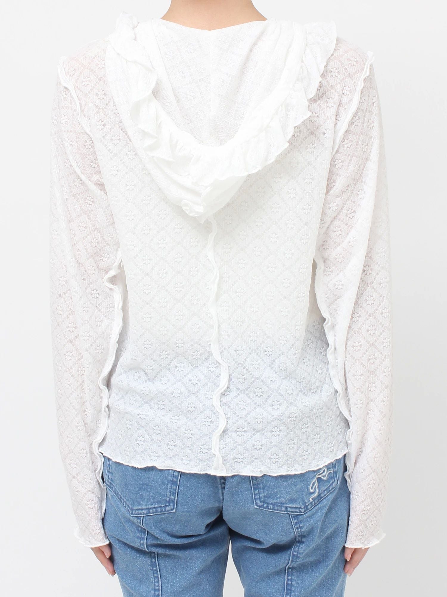 merry jenny｜Hooded Lace Top