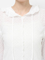 merry jenny｜Hooded Lace Top