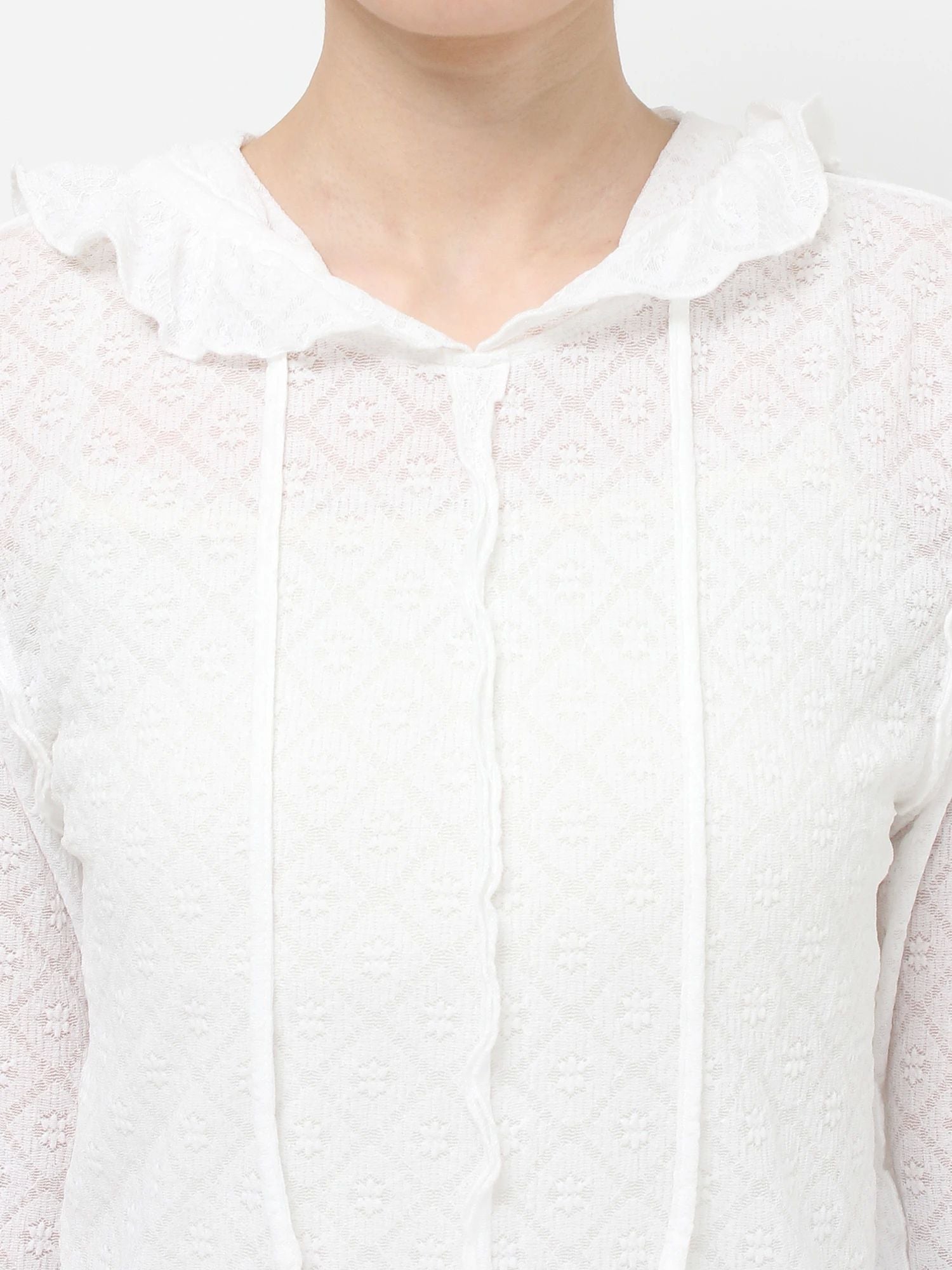 merry jenny｜Hooded Lace Top