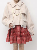 merry jenny｜Milk Shaggy Duffle Coat