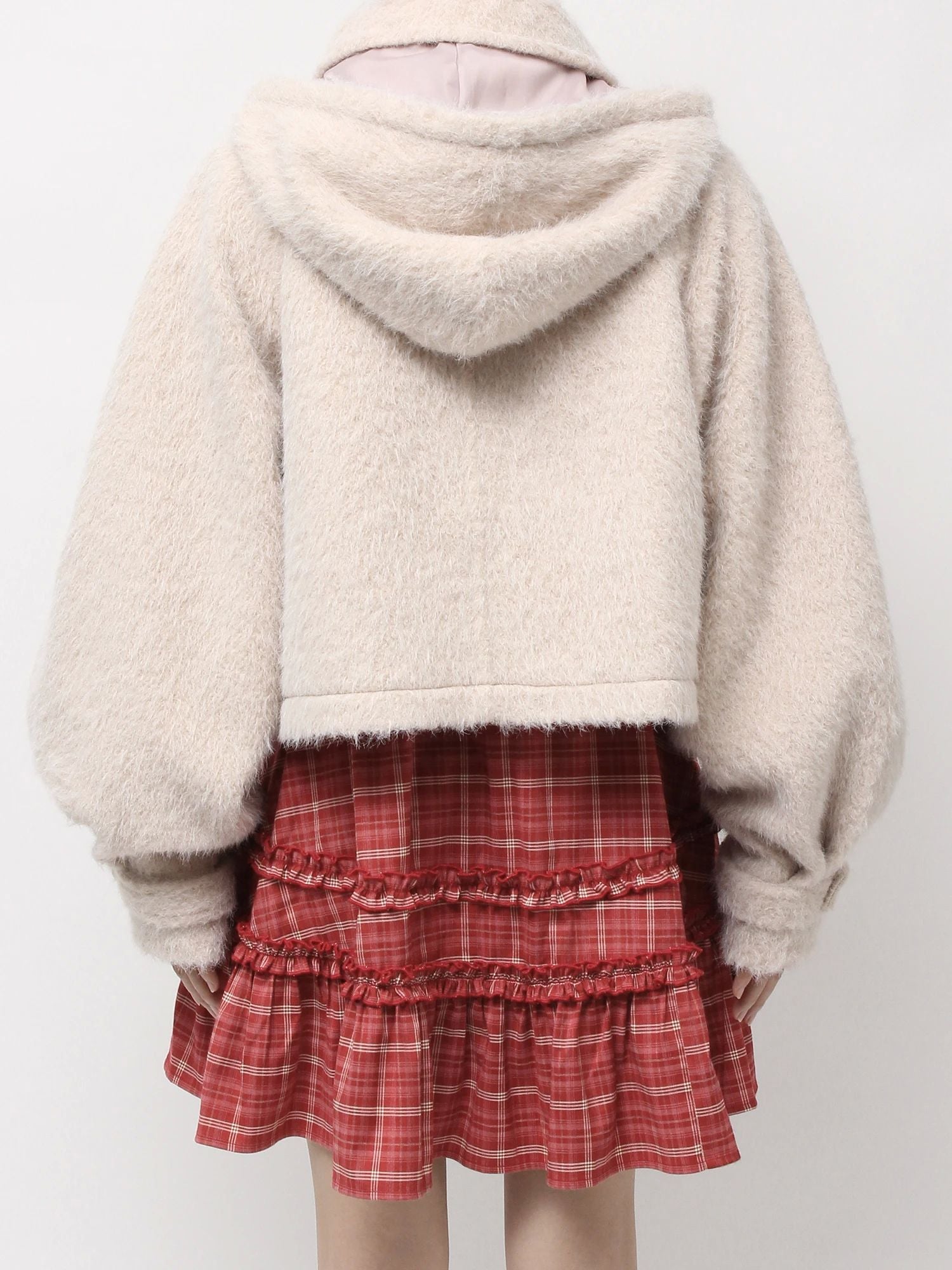 merry jenny｜Milk Shaggy Duffle Coat