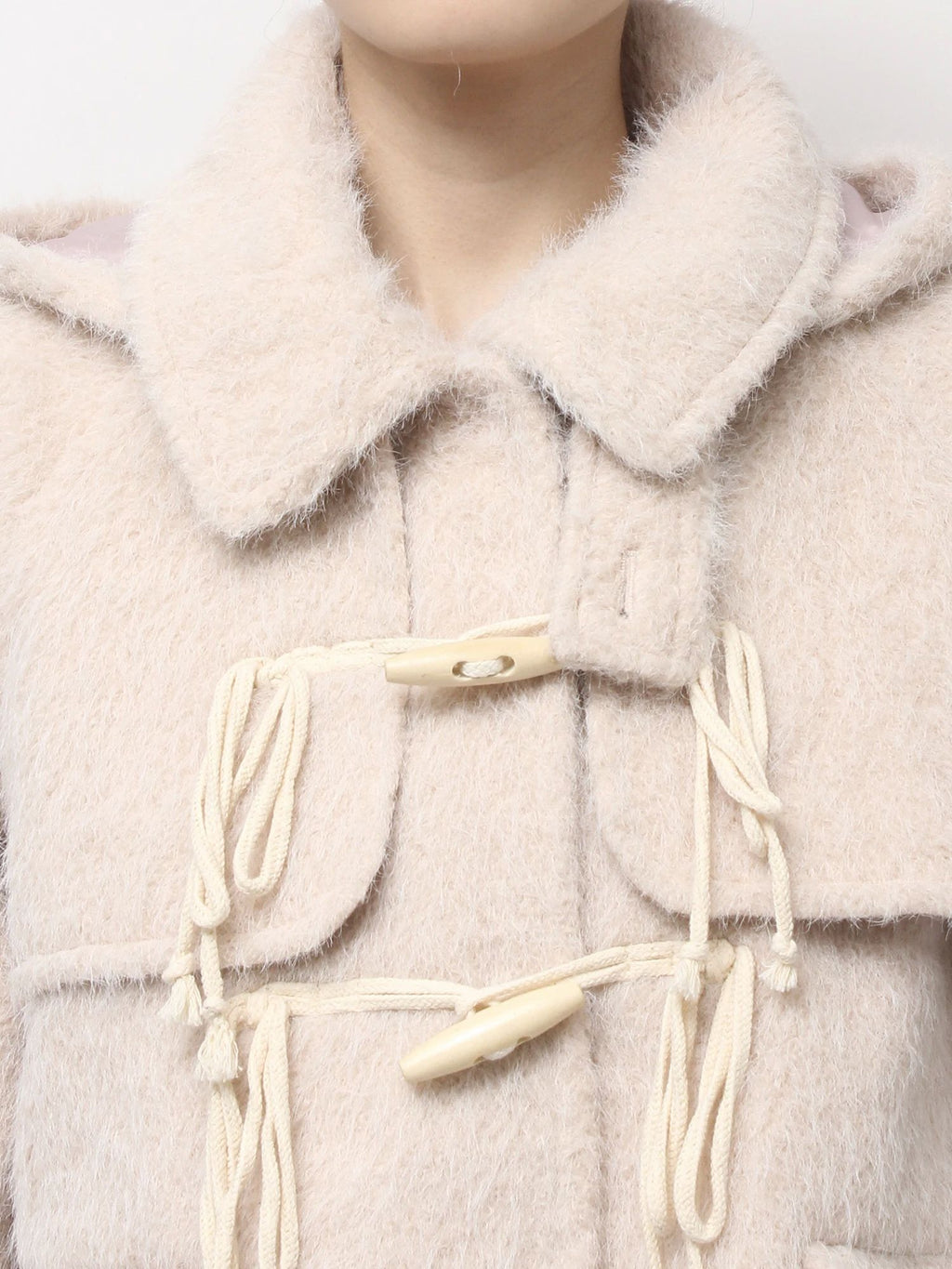 merry jenny｜Milk Shaggy Duffle Coat
