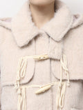 merry jenny｜Milk Shaggy Duffle Coat