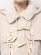 merry jenny｜Milk Shaggy Duffle Coat