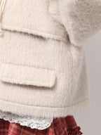 merry jenny｜Milk Shaggy Duffle Coat