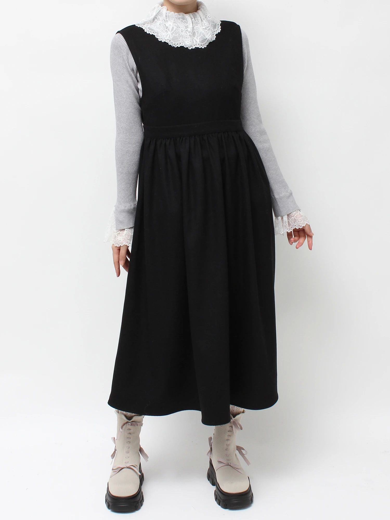 merry jenny｜Back Ribbon Dress