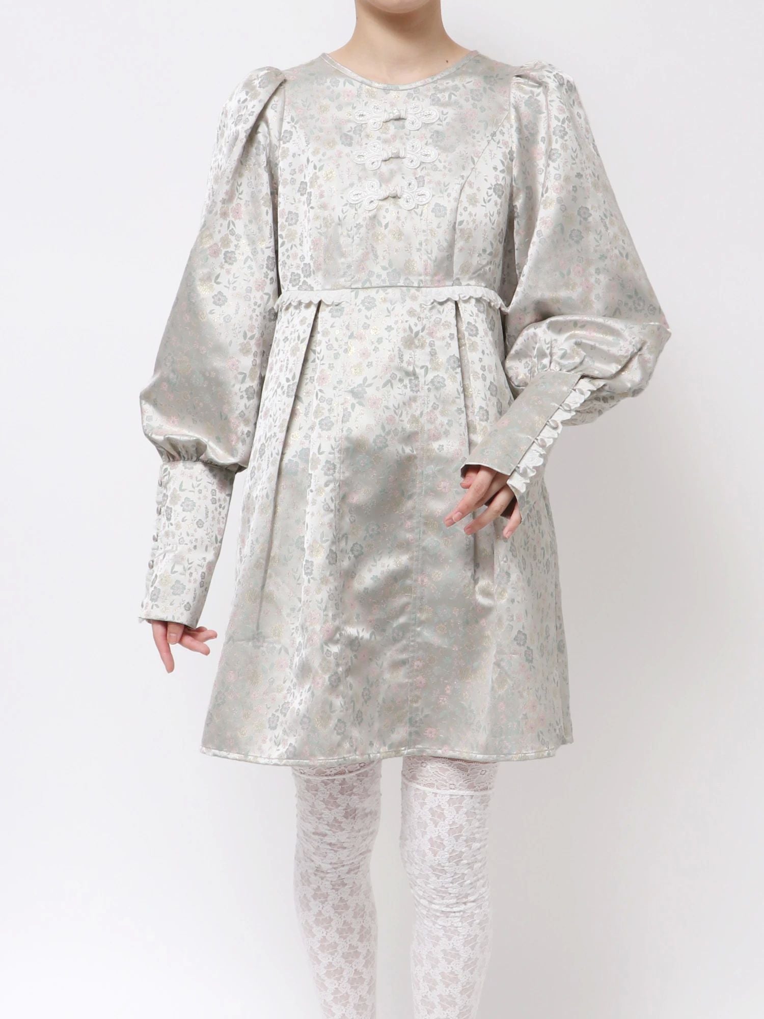 merry jenny｜Pastel Jacquard Mini Dress