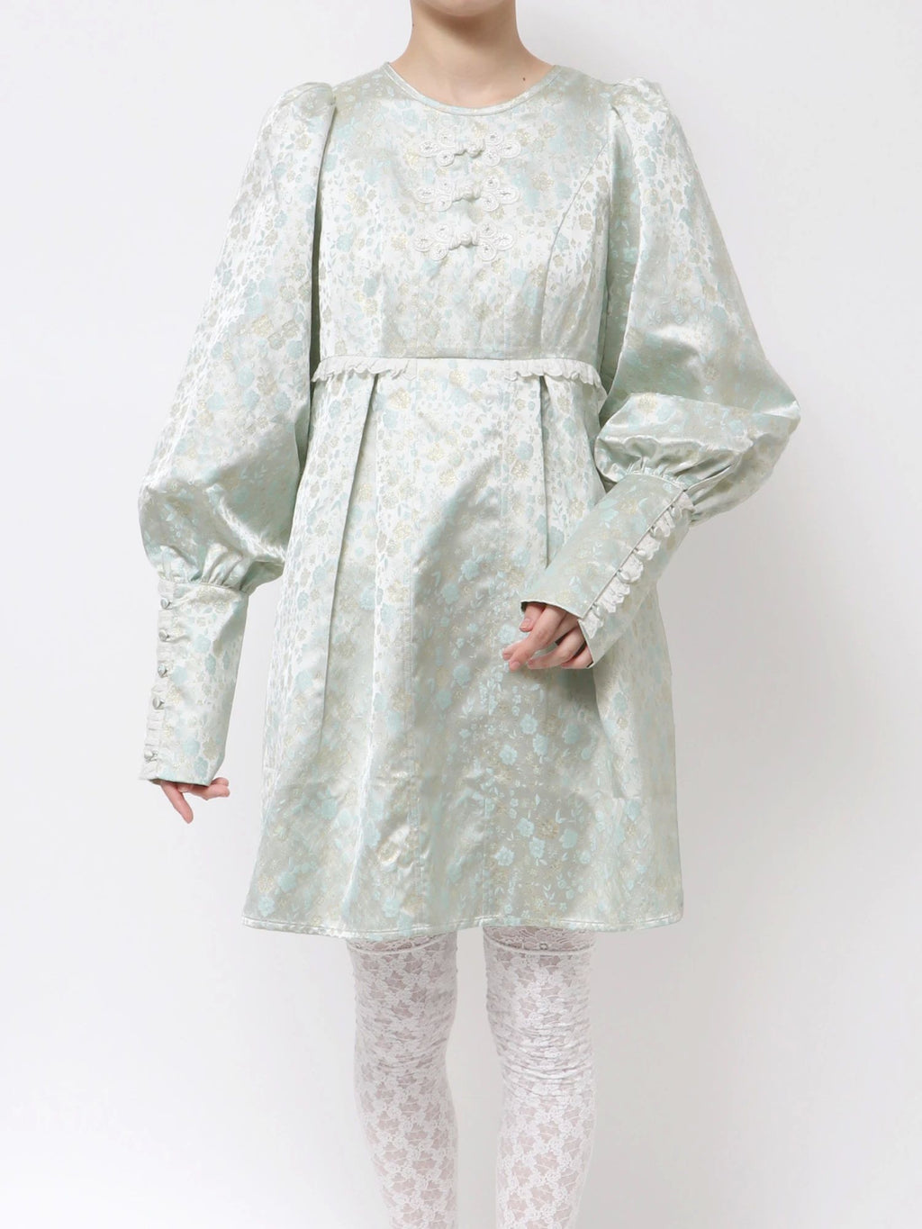 merry jenny｜Pastel Jacquard Mini Dress