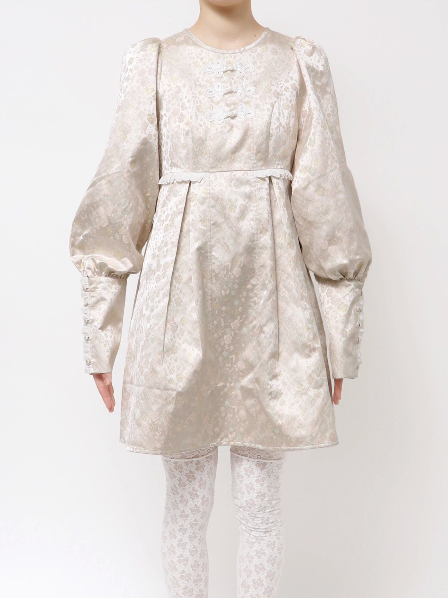 merry jenny｜Pastel Jacquard Mini Dress