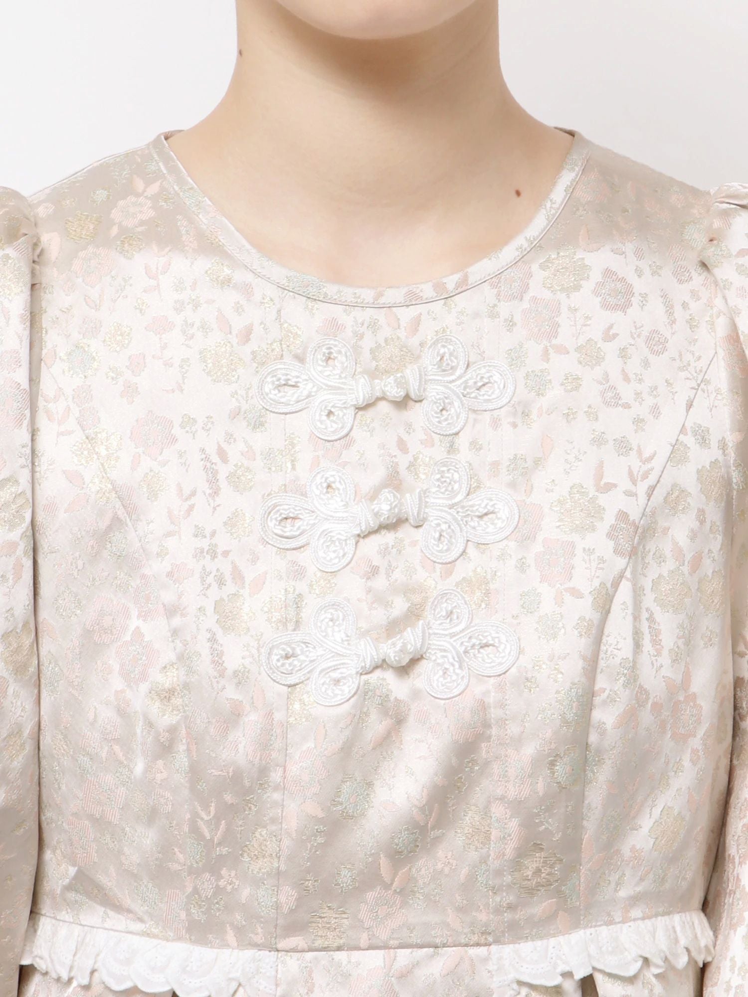 merry jenny｜Pastel Jacquard Mini Dress