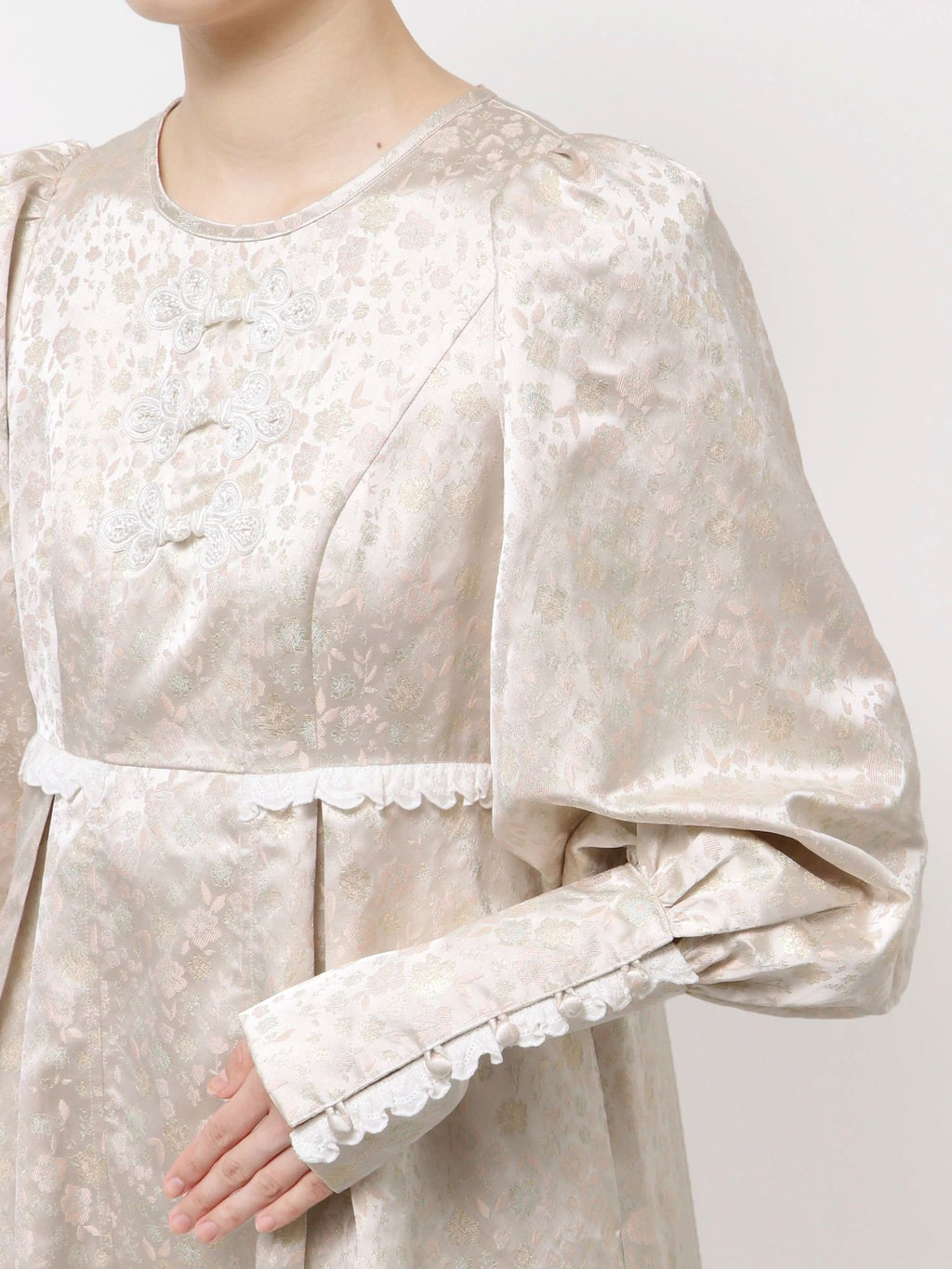 merry jenny｜Pastel Jacquard Mini Dress